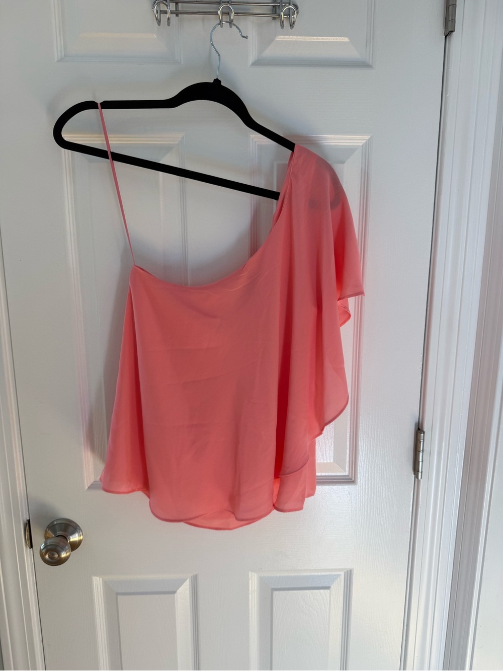 NWT Banana Republic Coral One-Shoulder Chiffon Camisole